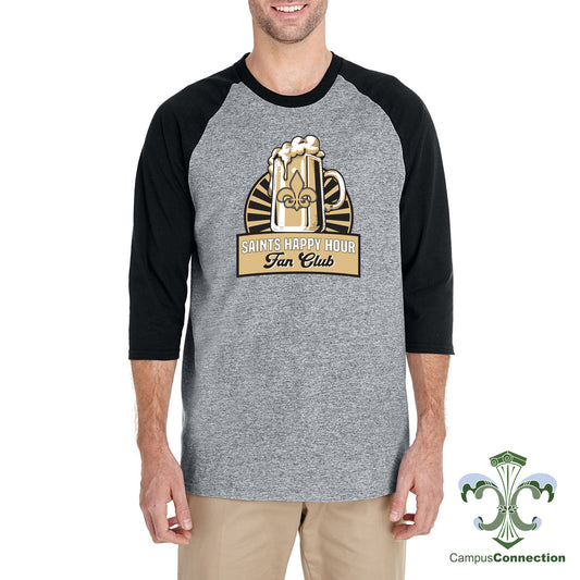 Saints Happy Hour Baseball T-Shirt