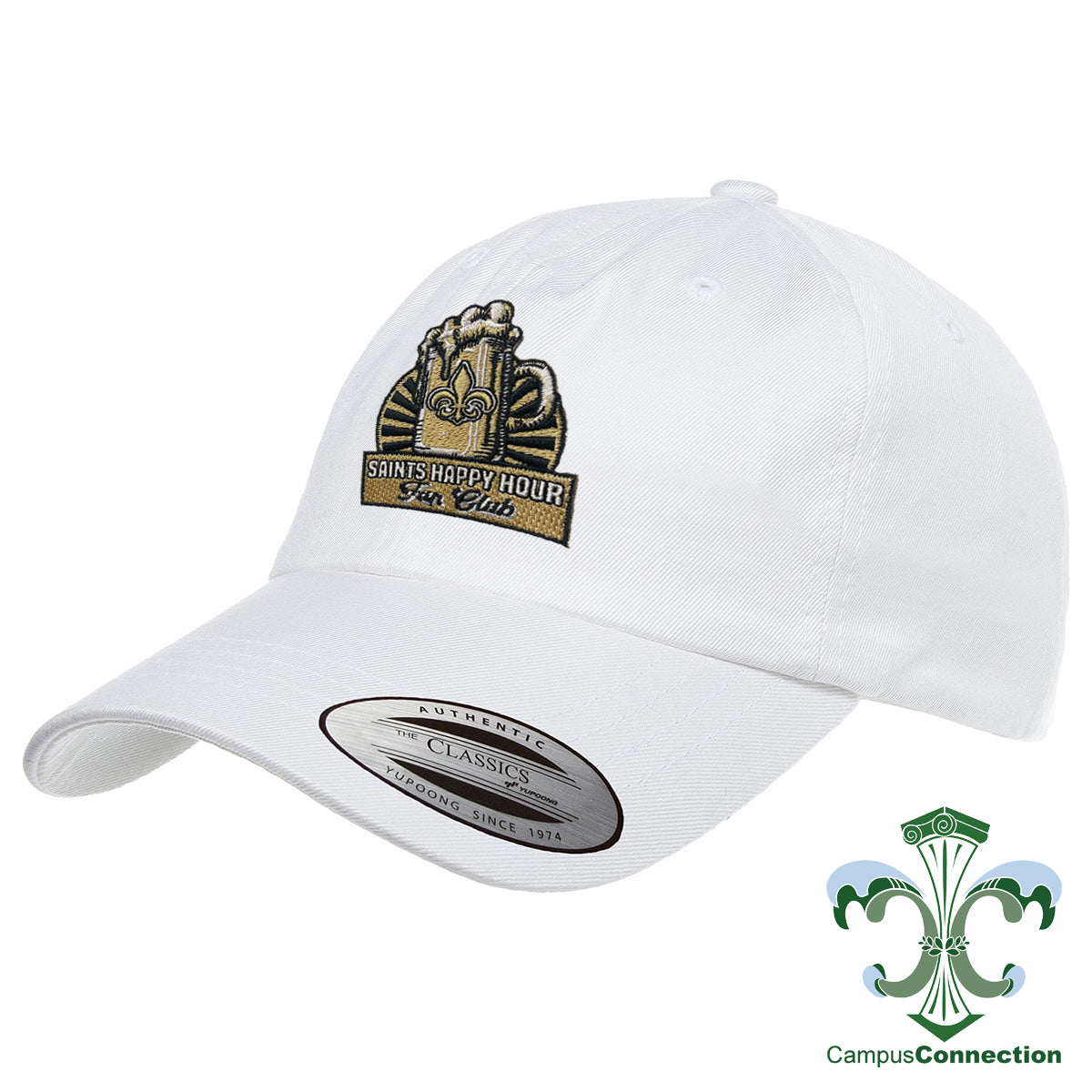 Saints Happy Hour Dad Hat - White