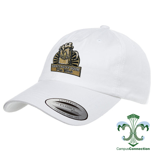 Saints Happy Hour Dad Hat - White