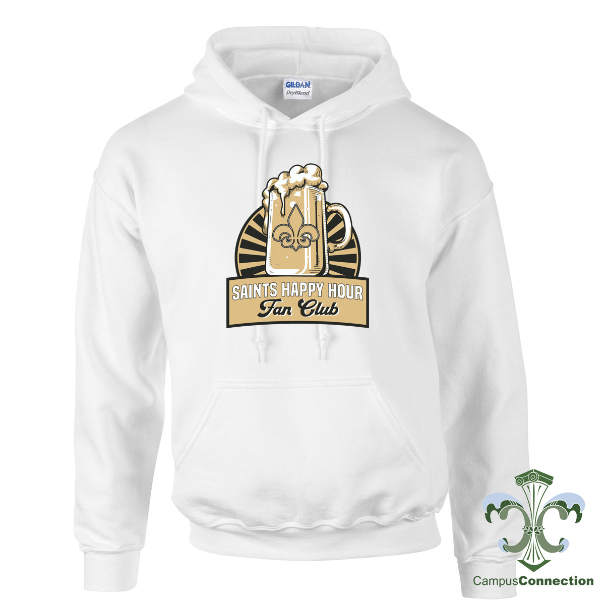 Saints Happy Hour Hooded Sweatshirt - White