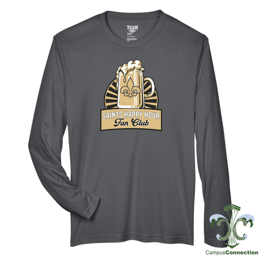 Saints Happy Hour Performance Long Sleeve - Gray