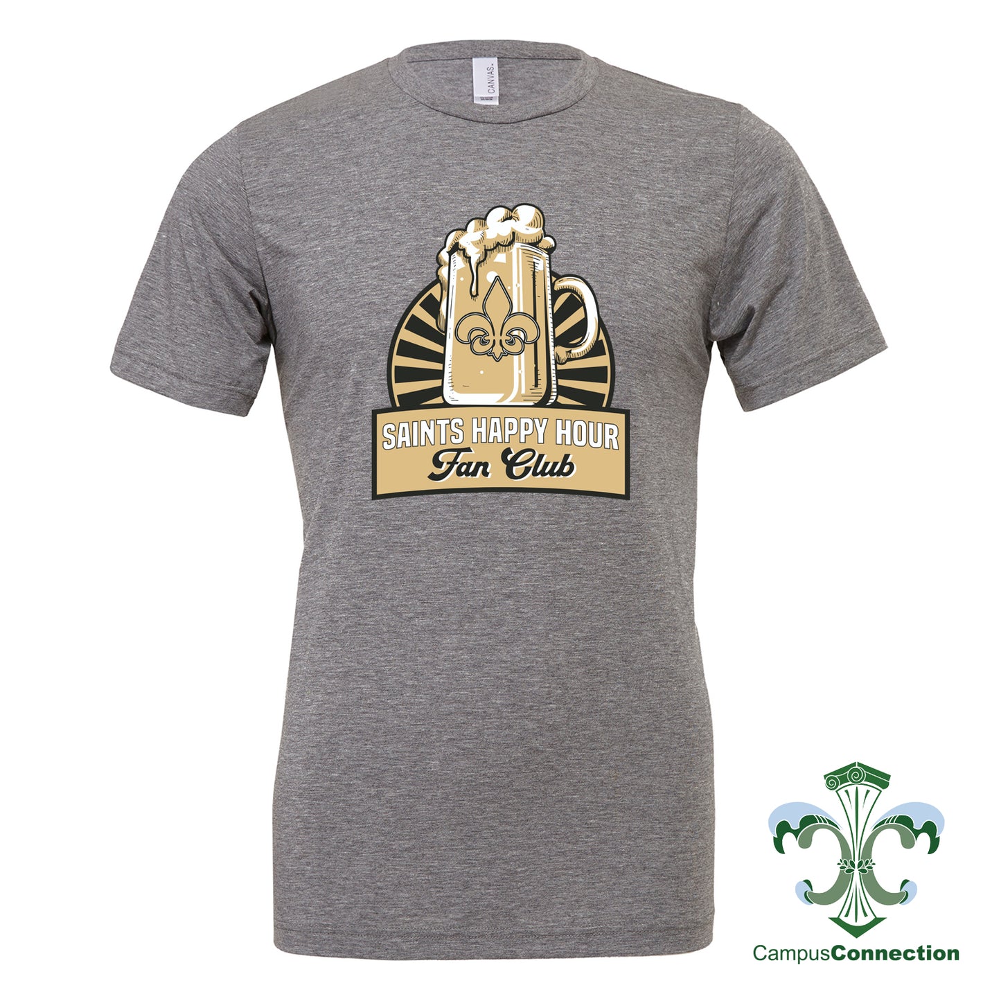 Saints Happy Hour Triblend T-Shirt - Gray