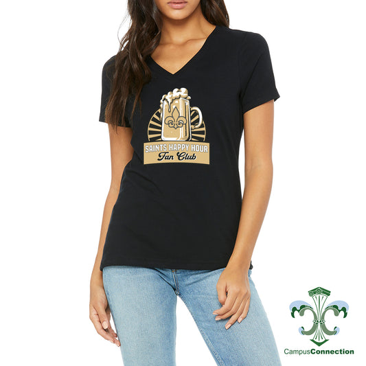 Saints Happy Hour V-Neck - Black