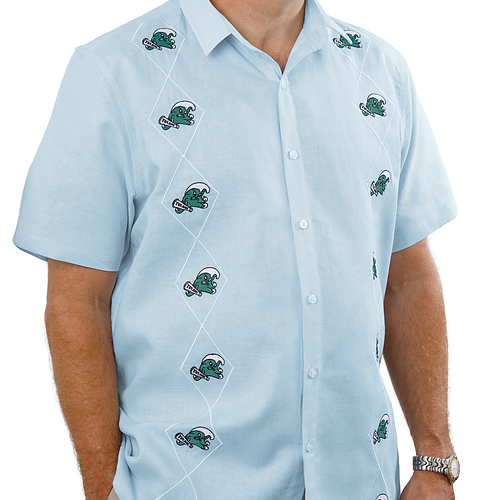 Tulane Angry Wave Guayabera Mambo Shirt