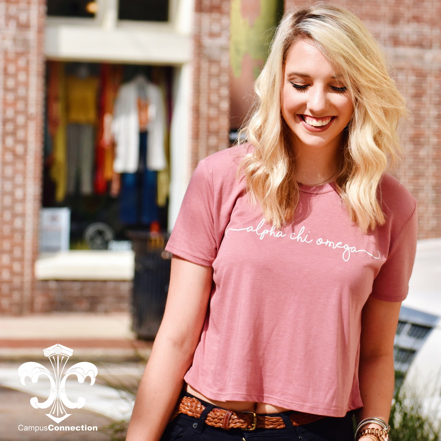Sorority Shoreline Bella Flowy Cropped Tee