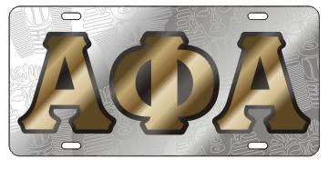 Silver Mirror License Plate with Symbol - Craftique - Campus Connection - 3