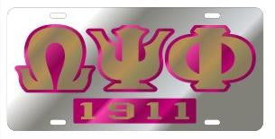 Silver Mirror License Plate with Year - Craftique - Campus Connection - 6