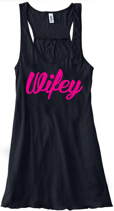 Wifey Bella Flowy Racerback Tank Top - Campus Connection - Campus Connection - 1