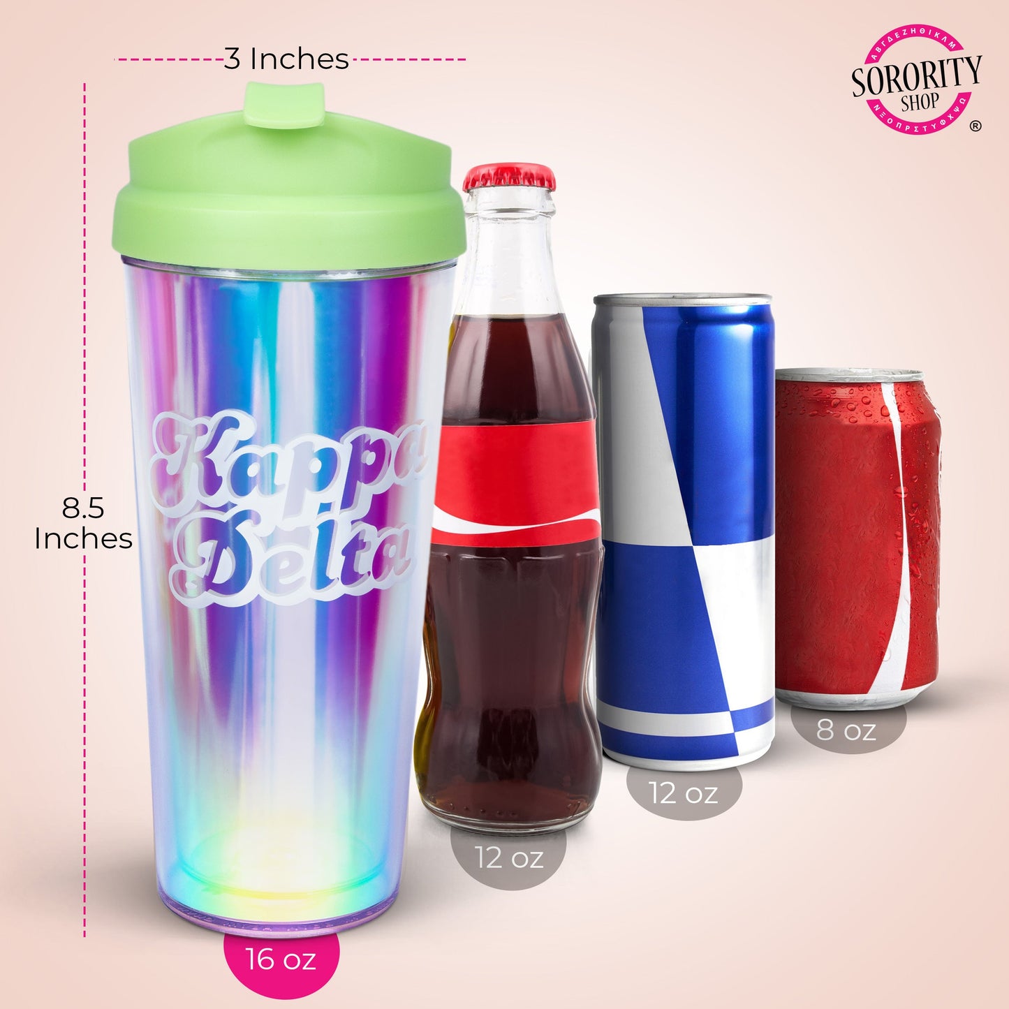Alpha Chi Omega Retro Style Sorority Tumbler