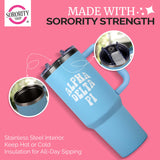 Alpha Chi Omega Tumbler - 40oz Stainless Steel with Handle