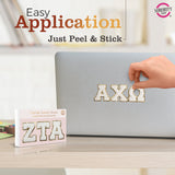 Delta Phi Epsilon Chenille Stickers - DPE Greek Letter Stickers