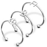 Pi Beta Phi Silver Stacking Ring Set