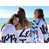 Alpha Gamma Delta <br> Floral Fringe Towel <br> Blanket