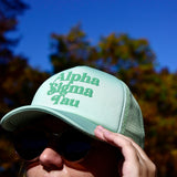 Alpha Gamma Delta Baseball Cap, Mesh Trucker-Style Hat