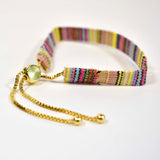 Alpha Sigma Tau Woven Bracelet, Multi-Color Design