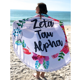 Sigma Delta Tau <br> Floral Fringe Towel <br> Blanket