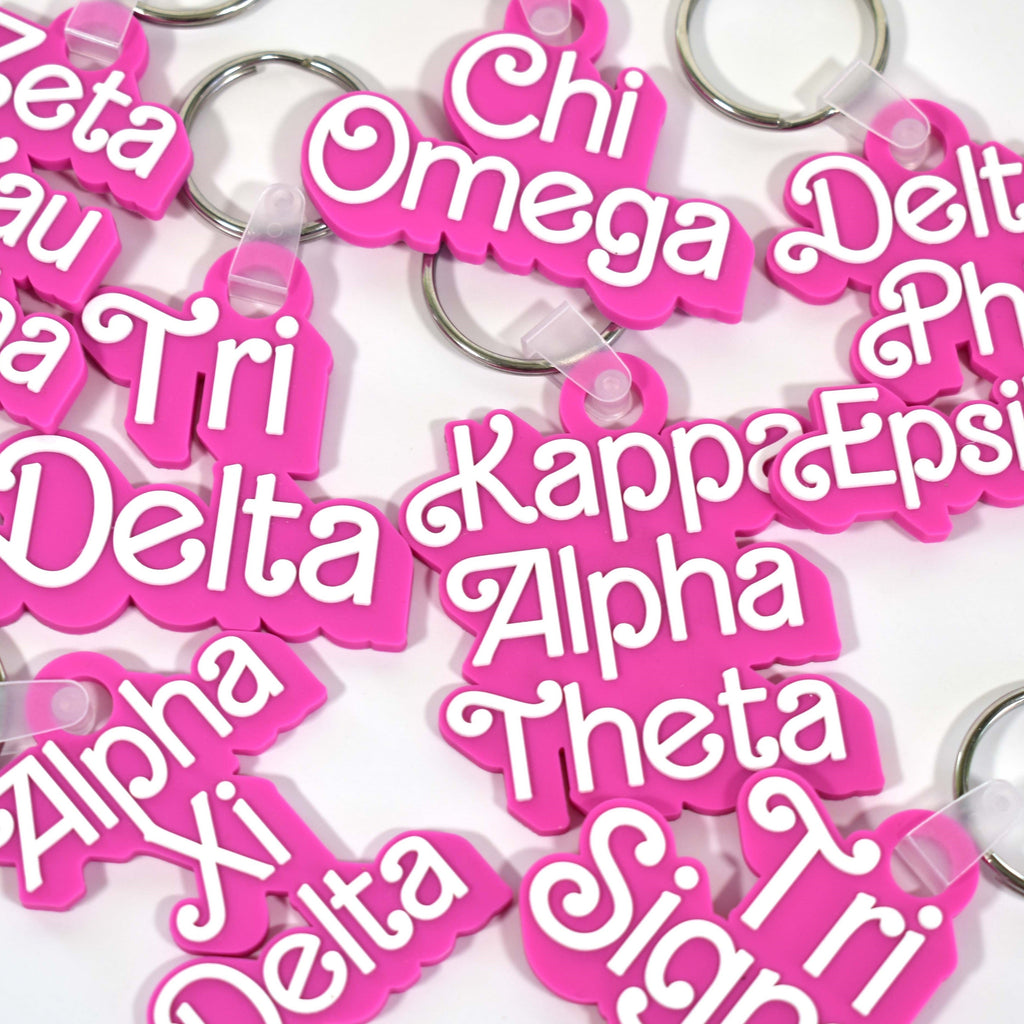 Alpha Keychains Zeta Tau Alpha Keychain- Retro Dolly Sorority Name Design – Campus ...