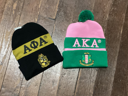 Divine 9 Embroidered Beanie With Crest