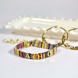 Delta Phi Epsilon Woven Bracelet, Multi-Color Design