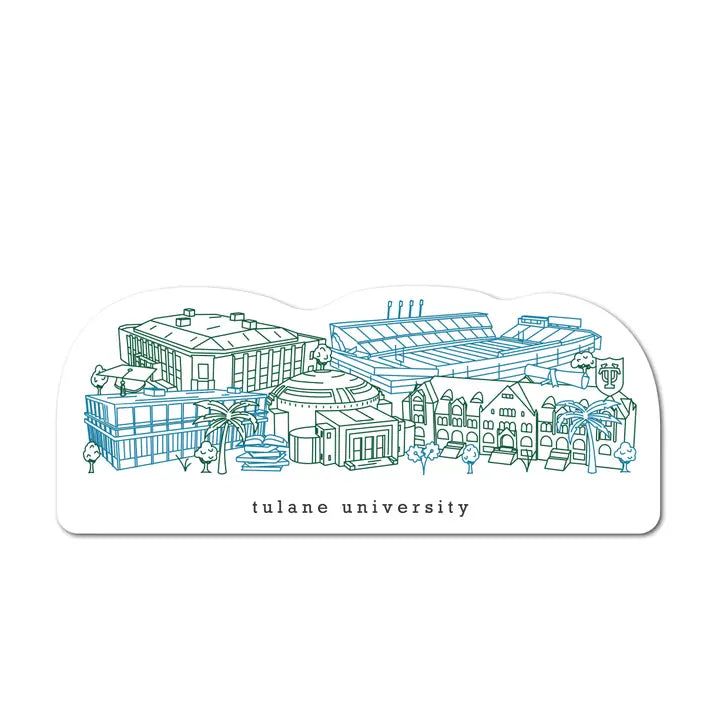 Tulane Campus Buildings Sticker