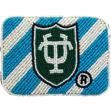 Tulane Beaded Card Holder
