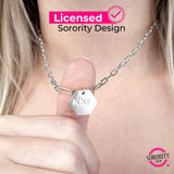 Sigma Sigma Sigma Necklace- Silver Paperclip Style with SSS Pendant