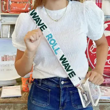 Roll Wave Beaded Purse Strap