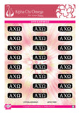 Alpha Chi Omega Eye Black Decals