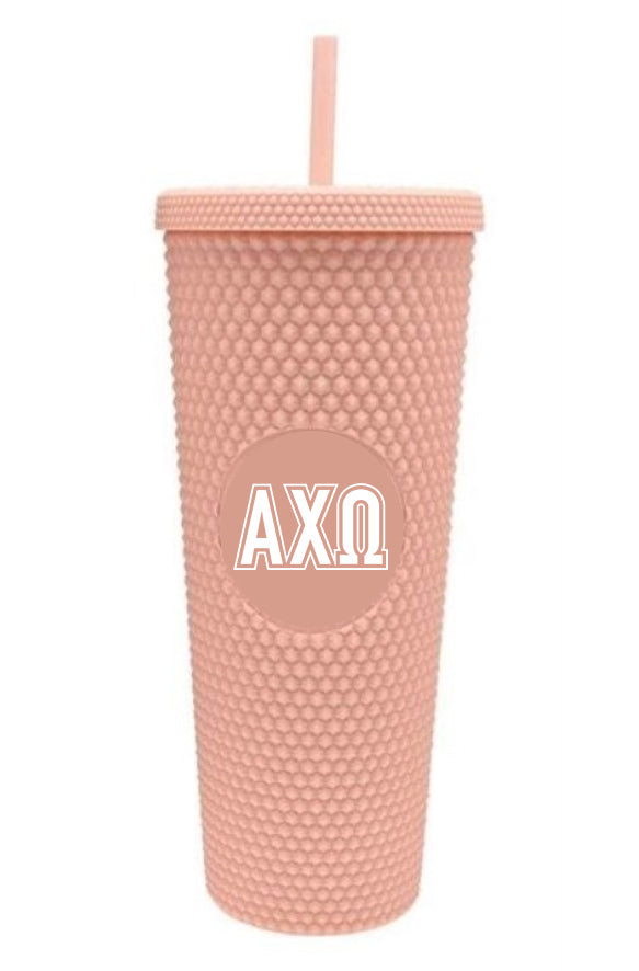 Alpha Chi Omega Studded Tumbler