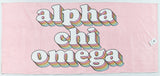 Alpha Chi Omega Plush Retro Beach Towel