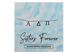 Alpha Delta Pi Silver Greek Letters Necklace