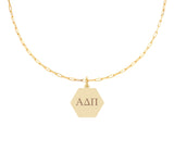 Alpha Delta Pi Paperclip Necklace with ADP Sorority Pendant