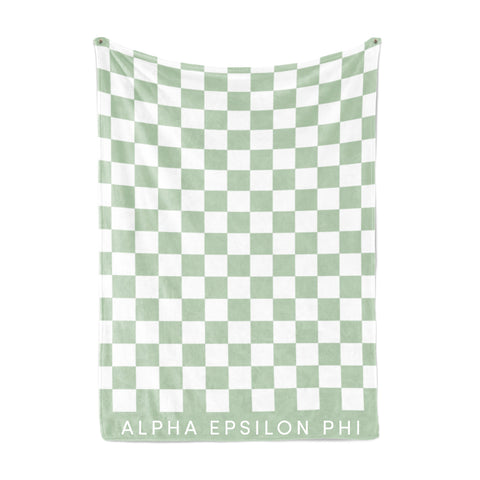 Alpha Epsilon Phi Blanket - Thick Checkered Sherpa Blanket