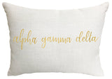 Alpha Gamma Delta Throw Pillow