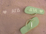 Alpha Gamma Delta Flip Flops, With Greek Letter Cutouts