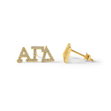 Alpha Gamma Delta 18k Gold Plated Stud Earrings