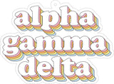 Alpha Gamma Delta Retro Air Freshener