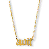 Alpha Omicron Pi Old English Style Sorority Necklace