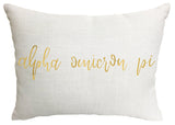 Alpha Omicron Pi Throw Pillow