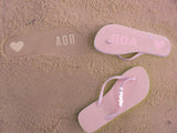 Alpha Omicron Pi Flip Flops, With Greek Letter Cutouts