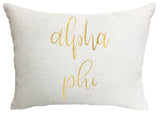 Alpha Phi Throw Pillow