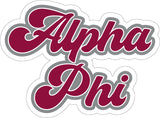 Alpha Phi Retro Sorority Car Magnet Set of 2