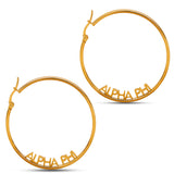 Alpha Phi Earrings - Hoop Design