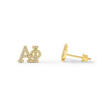 Alpha Phi 18k Gold Plated Stud Earrings