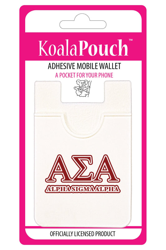 Alpha Sigma Alpha Koala Pouch - Greek Letters Design - Phone Wallet