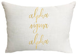 Alpha Sigma Alpha Throw Pillow