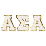 Alpha Sigma Alpha Chenille Stickers - ASA Greek Letter Stickers