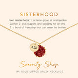 Alpha Sigma Alpha Sisterhood Druzy Necklace