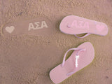 Alpha Sigma Alpha Flip Flops, With Greek Letter Cutouts