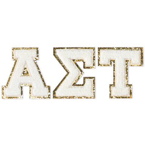 Alpha Sigma Tau Chenille Stickers - AST Greek Letter Stickers